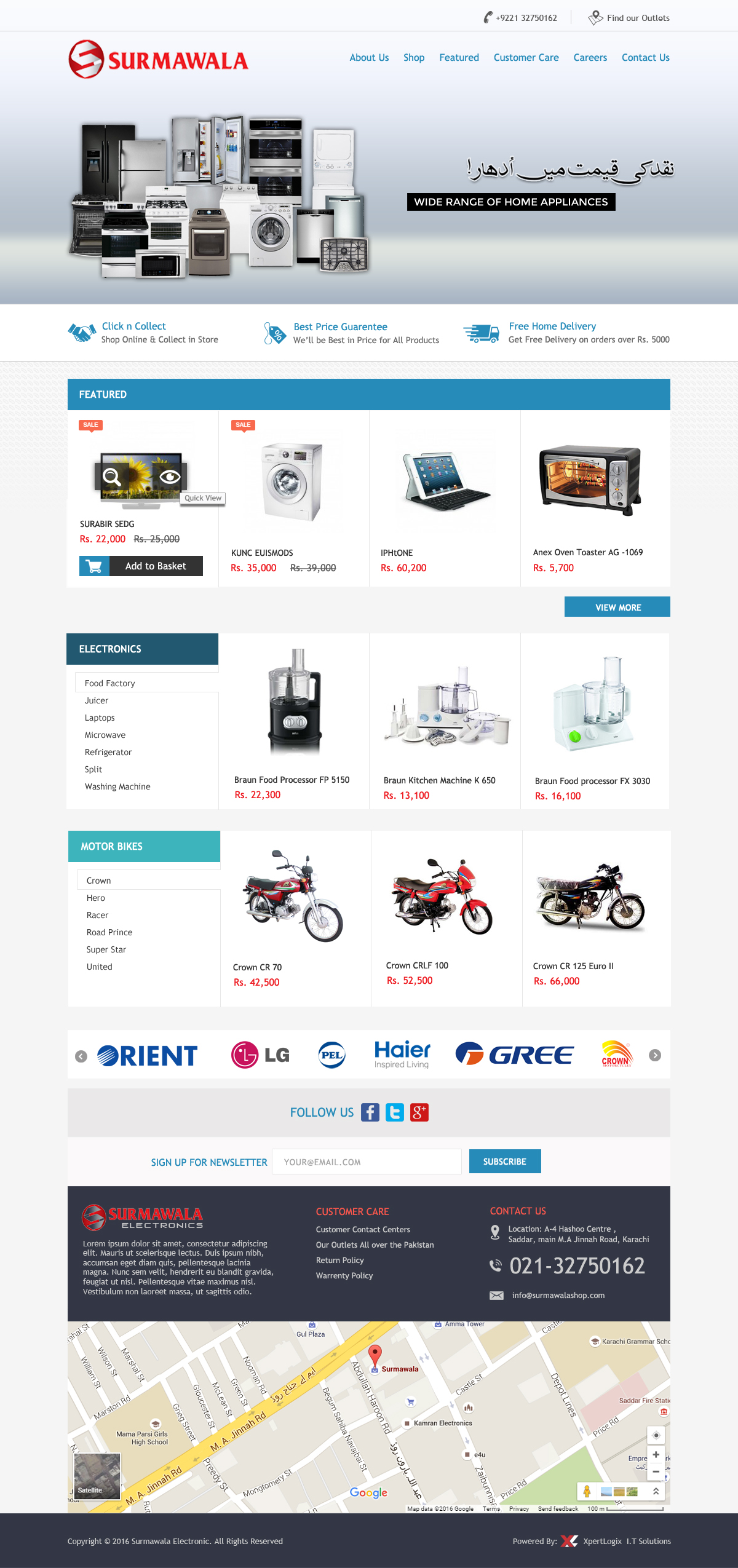 Surmawala Electronics Website Developed By Xpert Logix I.T Solutions